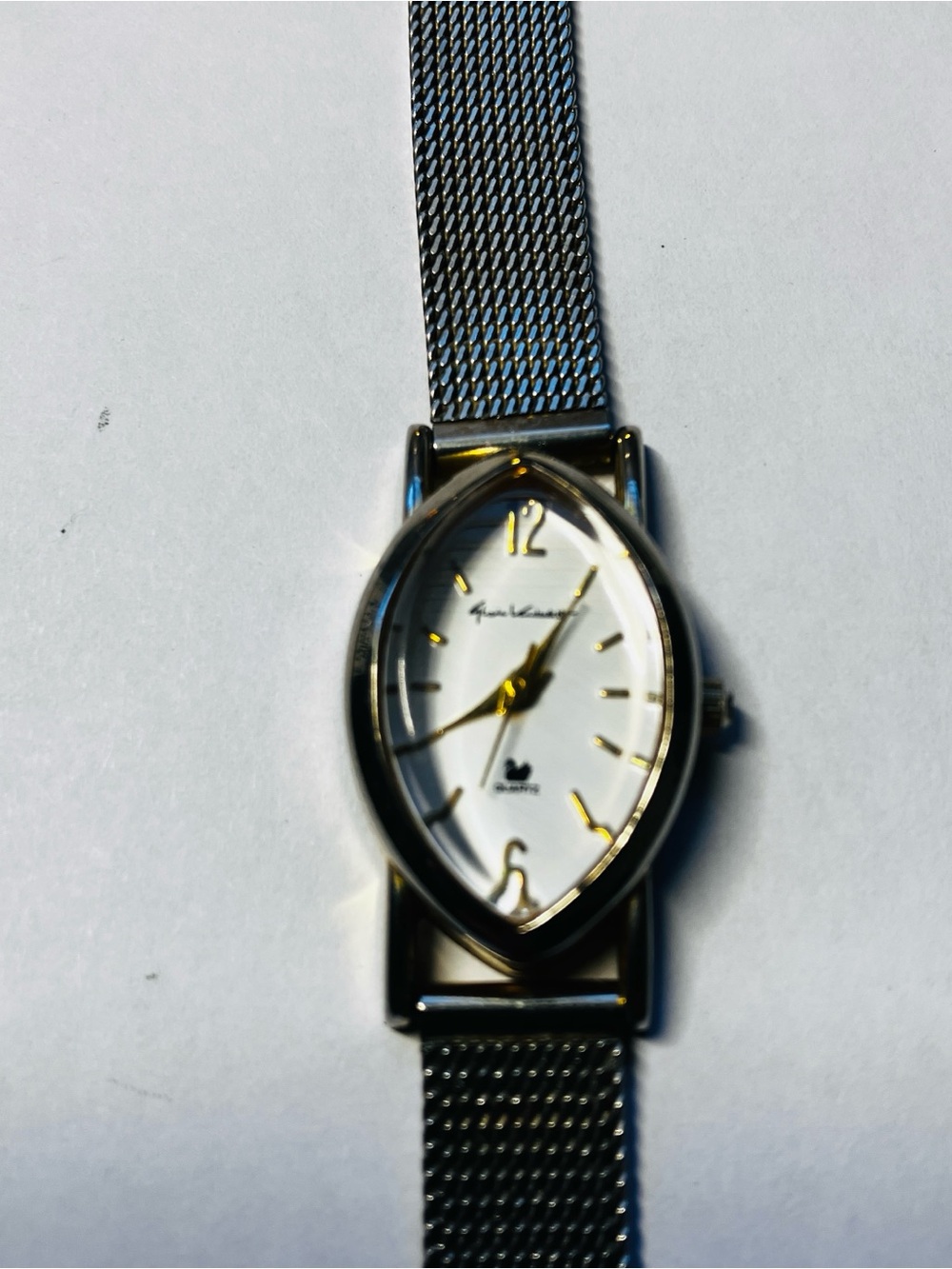 Gloria Vanderbilt Vintage Slim Mesh Strap Stainless Steel Quartz Wristwatch